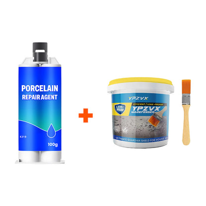 💧Multi-functional waterproof and anti-corrosion repair adhesive🔥 (suitable for ceramic floor tiles, walls, and kitchen countertops) saves time and costs.