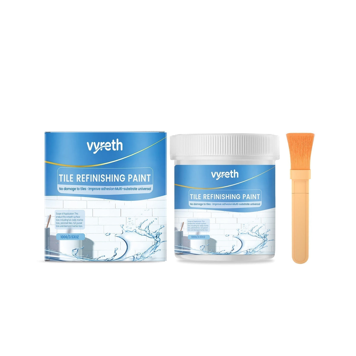 🛁 Limited-Time 50% Off 🎨 White Tile Refinishing Paint — Waterproof & Bright Finish ✨