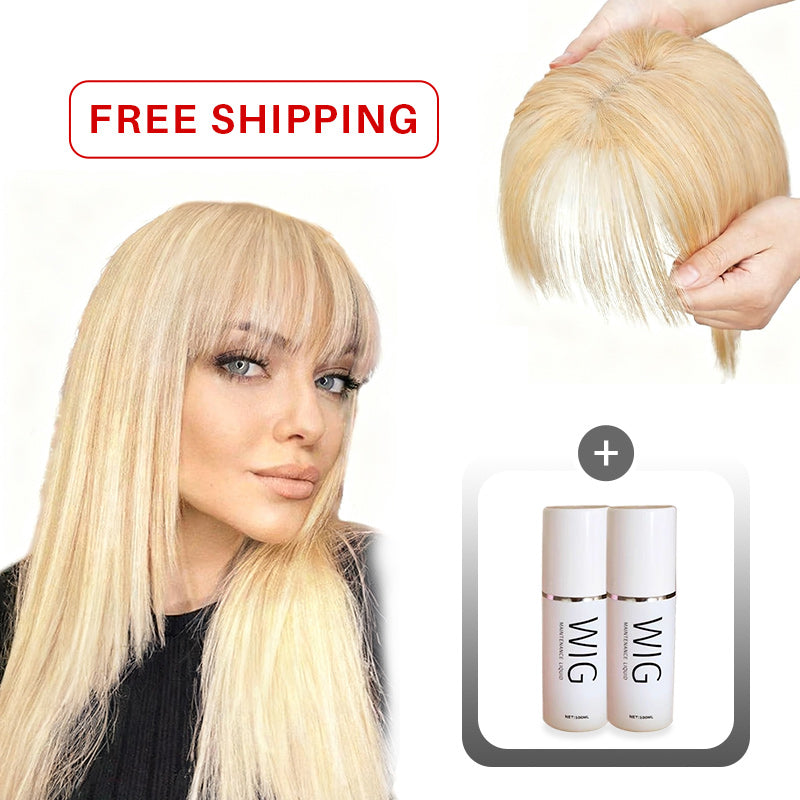 🔥Flash Sale🔥Natural Hair Toppers with Bangs for Women🛒