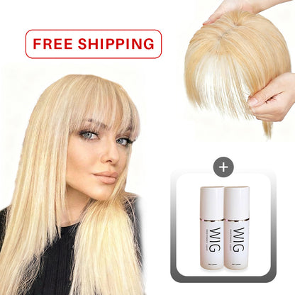 🔥Flash Sale🔥Natural Hair Toppers with Bangs for Women🛒