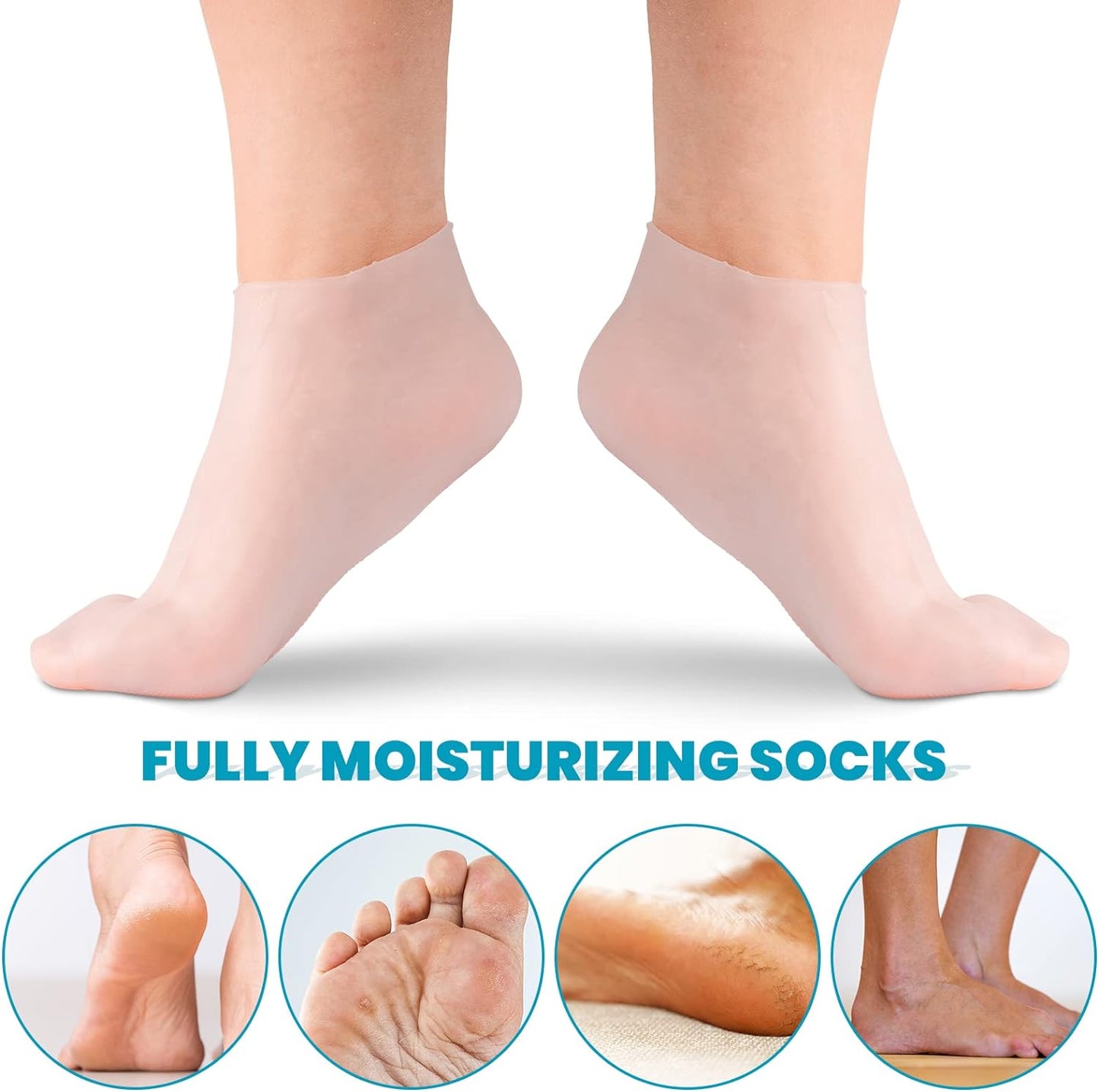 🔥Moisturizing Foot Mask Exfoliating Silicone Socks Beach Protective Socks(3pcs)