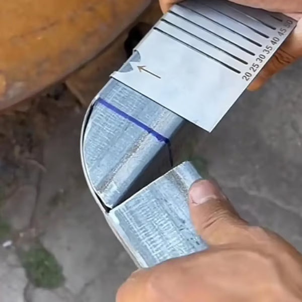 🔥HOT SALE 50% OFF🏆Square Stainless Steel 90° Arc Angle Marking Ruler