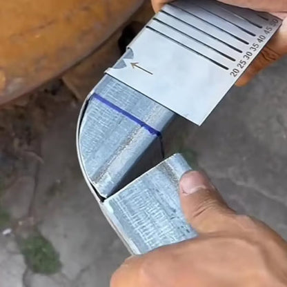 🔥HOT SALE 50% OFF🏆Square Stainless Steel 90° Arc Angle Marking Ruler