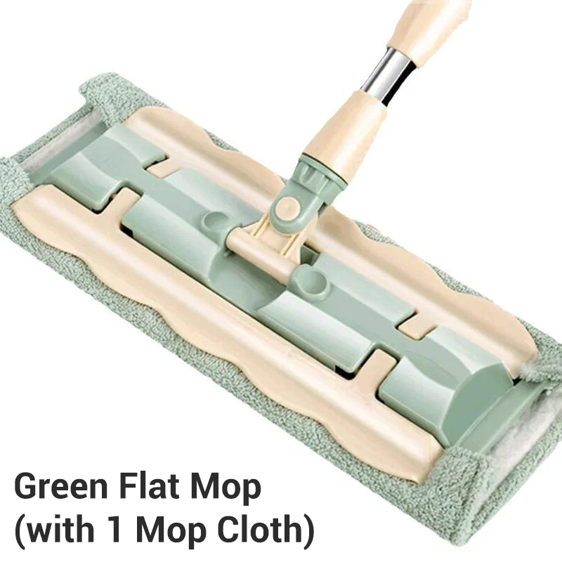 🔥Summer Hot Sale 50% OFF🔥Flat Mop with Stainless Steel Handle with Reusable Washable Mop Cloths
