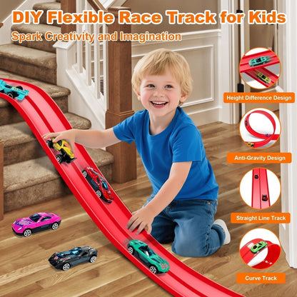 🎁Last Day Promotion 55% OFF🔥🏎️DIY Children's Alloy Car Suction Cup Race Track
