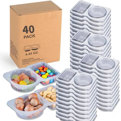 🔥HOT SALE🔥Double Compartment Snack Containers With Lids