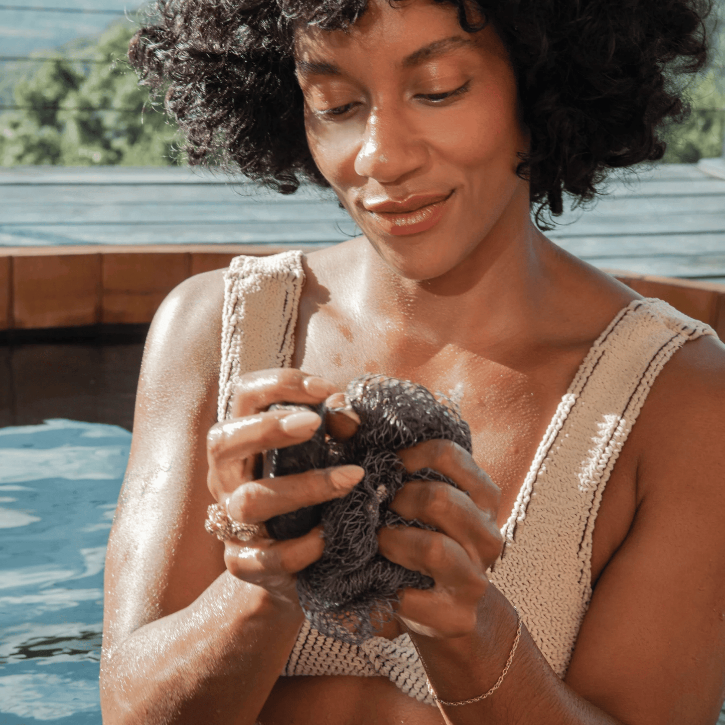 🔥Hot Sale ✨African Exfoliating Net Sponge（with Lemon Turmeric & Kojic Acid Brighetning Soap ）