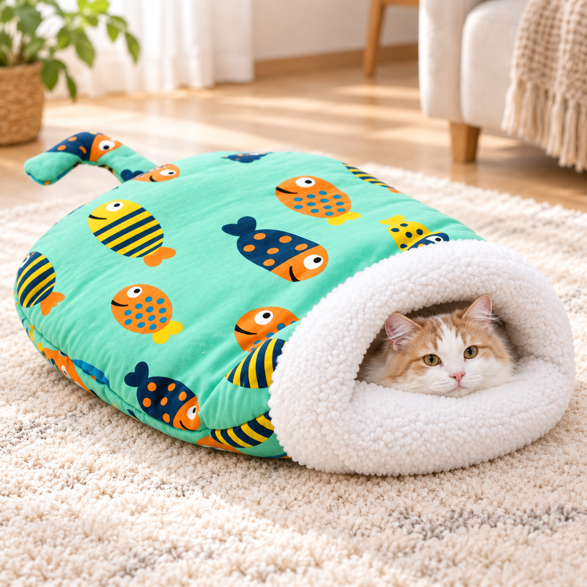 📢📢50% OFF !! ⏰ 🔥 Cozy Pet Nest for Cats and Dogs - Plush & Machine Washable, Perfect for Your Pet's Comfort and Warmth ✨