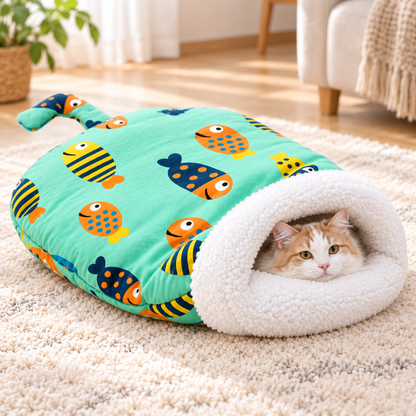 📢📢50% OFF !! ⏰ 🔥 Cozy Pet Nest for Cats and Dogs - Plush & Machine Washable, Perfect for Your Pet's Comfort and Warmth ✨