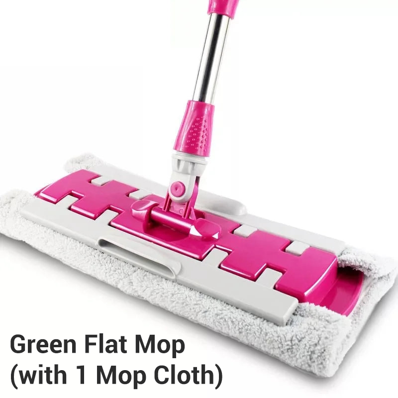 🔥Summer Hot Sale 50% OFF🔥Flat Mop with Stainless Steel Handle with Reusable Washable Mop Cloths