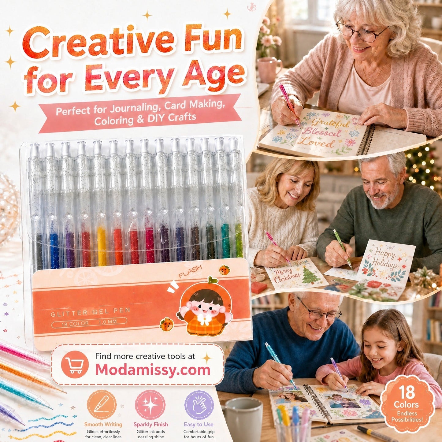 🔥LAST DAY SALE ONLY $9.99!!✨50K+ SOLD!🎁Glitter Gel Pen Set