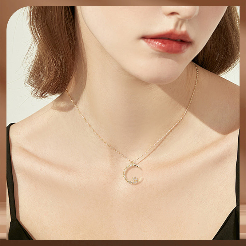 🎁Mother's Day Hot Sale 50% OFF🏵️Bright Night: Moon Star Necklace🌙