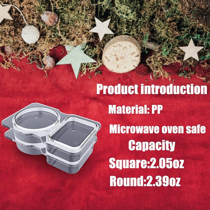 🔥HOT SALE🔥Double Compartment Snack Containers With Lids