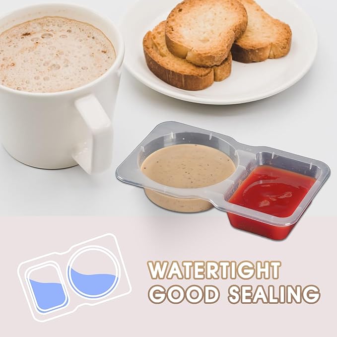 🔥HOT SALE🔥Double Compartment Snack Containers With Lids