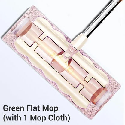 🔥Summer Hot Sale 50% OFF🔥Flat Mop with Stainless Steel Handle with Reusable Washable Mop Cloths