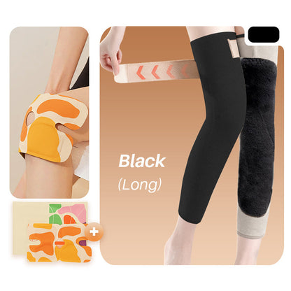 Winter Seamless Knee Warmers with Pockets
