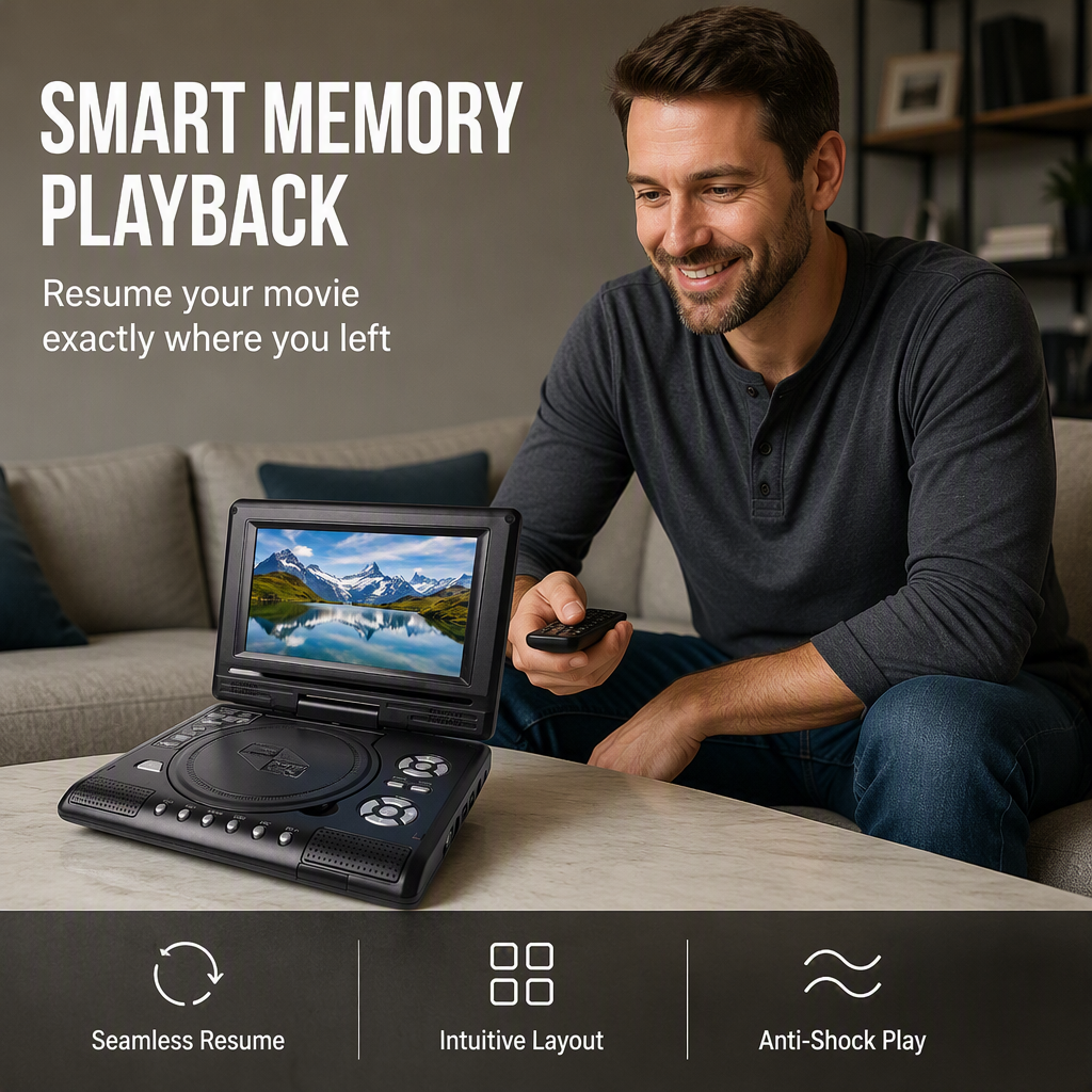 📺 7.8" HD Portable DVD/EVD Player 🔥 50% OFF
