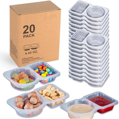 🔥HOT SALE🔥Double Compartment Snack Containers With Lids
