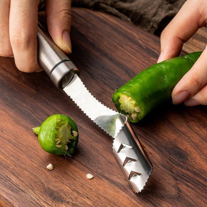 🌶️ Stainless Steel Pepper Corer