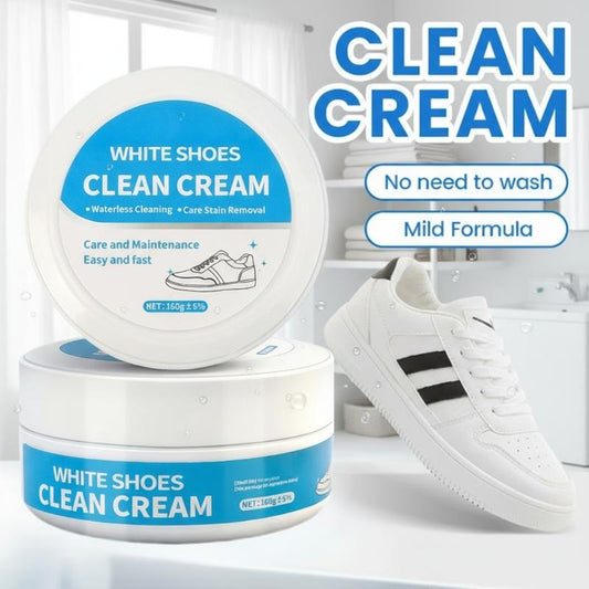 🧼✨ No-Wash Shoe & Leather Cleaner Cream – Instantly Erase Stains, No Rinse Needed! 🧽🔥 Includes Sponge – Easy Deep Clean in Minutes, Restores Like New, Must-Have Sneaker Care