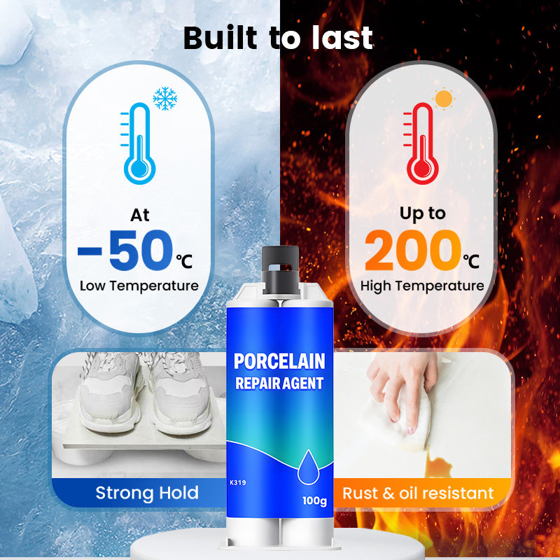 💧Multi-functional waterproof and anti-corrosion repair adhesive🔥 (suitable for ceramic floor tiles, walls, and kitchen countertops) saves time and costs.