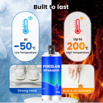 💧Multi-functional waterproof and anti-corrosion repair adhesive🔥 (suitable for ceramic floor tiles, walls, and kitchen countertops) saves time and costs.