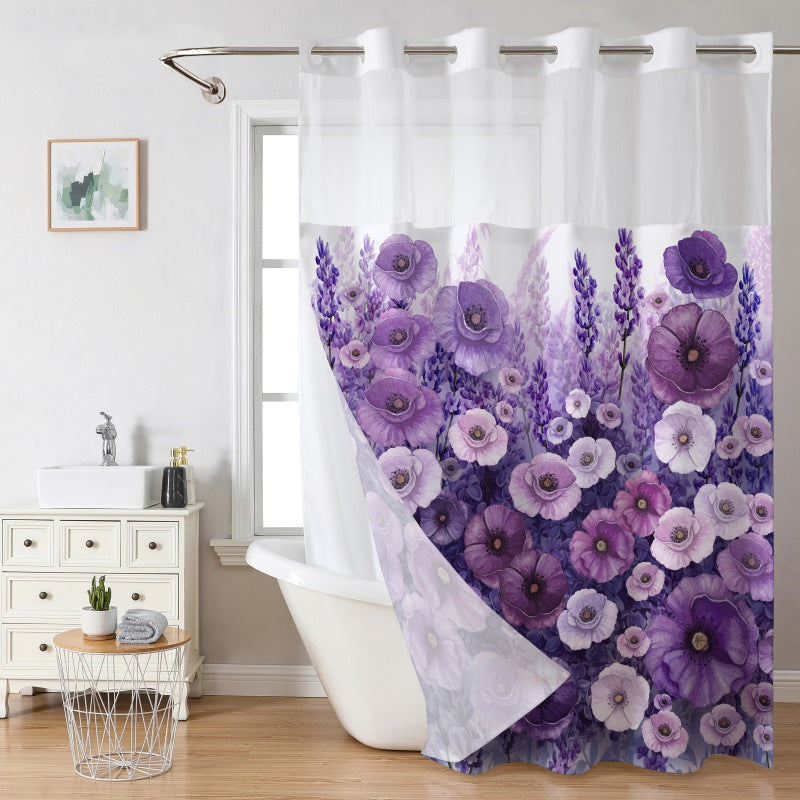 Waffle Pattern Shower Curtain