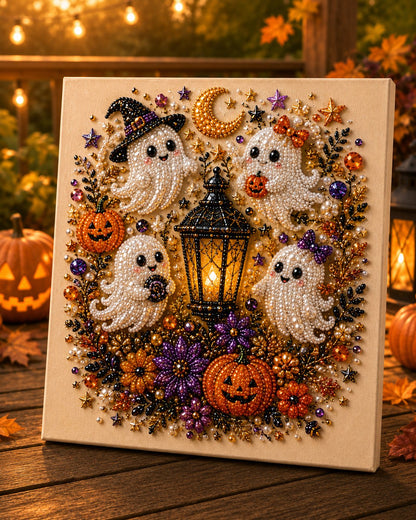 🔥💎 Last Day Special Price £10.99‼️👻 Halloween Pearl Art DIY Kit – Turn Tiny Pearls into Spooky-Cute Magic