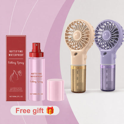 🏖️🌞Summer New Hot Selling 50% OFF🎁❄️Portable Handheld Mist Cooling Fan💦