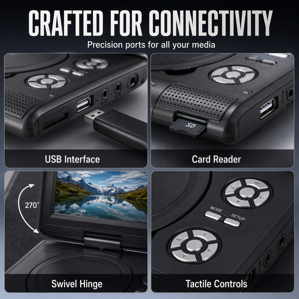 📺 7.8" HD Portable DVD/EVD Player 🔥 50% OFF