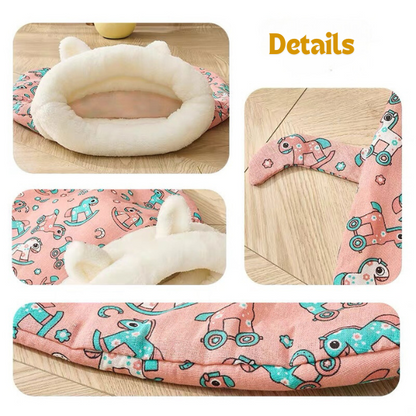 📢📢50% OFF !! ⏰ 🔥 Cozy Pet Nest for Cats and Dogs - Plush & Machine Washable, Perfect for Your Pet's Comfort and Warmth ✨