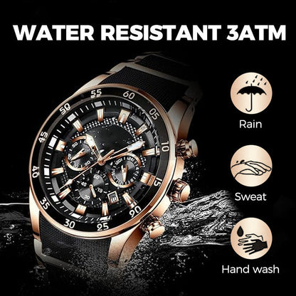 ⌚ 50% OFF NOW! ✨ Men's Waterproof Multifunctional Quartz Watch – Chronograph Design, Luminous Hands & Stainless Steel 🌊