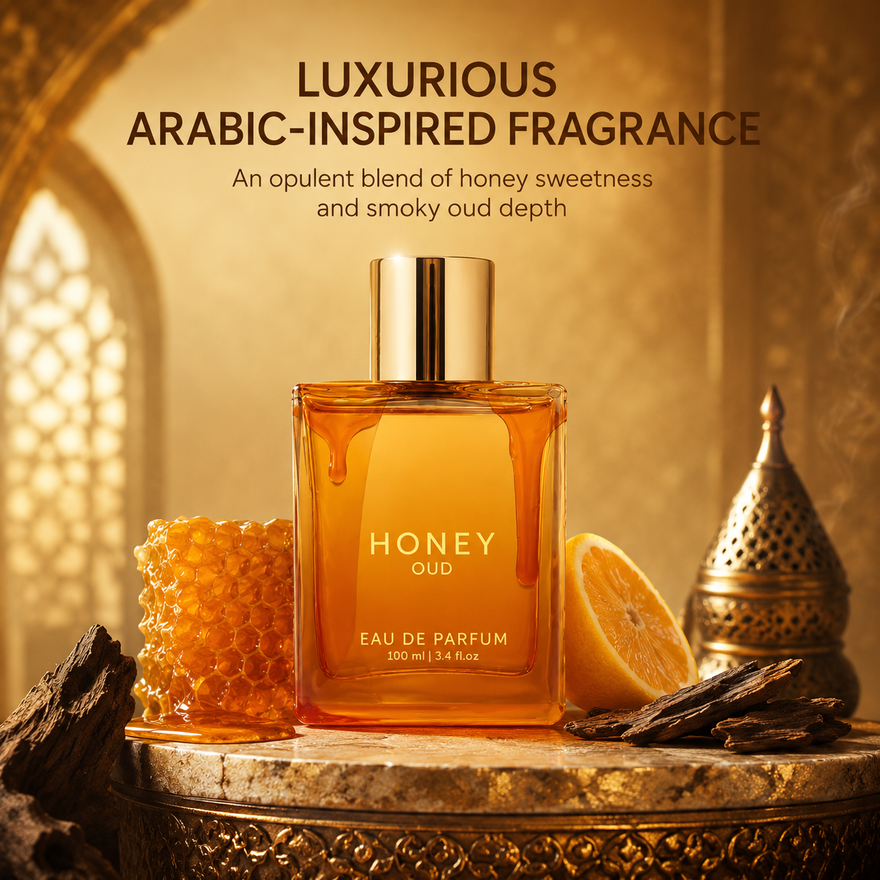 🥳2026 HOT SALE🥳💞50K+ SOLD!🍯✨ 50% OFF! Honey OUD Perfume – Sweet golden honey + smoky agarwood. Unisex, 100ml, long‑lasting. Wear the scent of royalty! 👑💫
