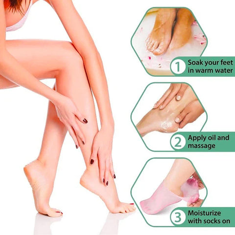 🔥Moisturizing Foot Mask Exfoliating Silicone Socks Beach Protective Socks(3pcs)