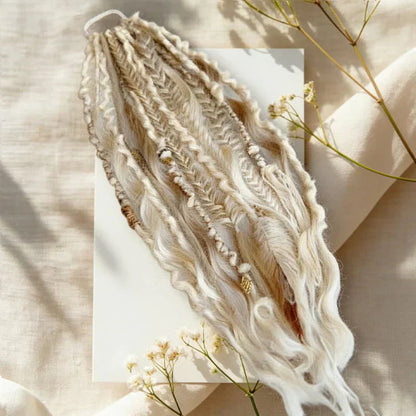 💁🏽‍♀️✨ Festival Boho Textured Ponytail - Instant Dreadlock Clip-In Extension ⚡🎶 No Braiding, No Damage, Edgy Style for Nights Out & Concerts