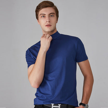💪🔥 2026 Hot Sale Men's High Neck Slim Fit T-shirt - 50% OFF🔥💪. Breathable Cotton, Perfect for Workout or Daily Wear. Limited Time Offer!