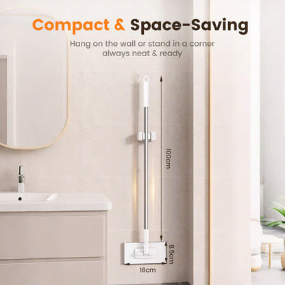 🏆Flat Mop with Stainless Steel Handle, come with Reusable Washable Mop Cloths