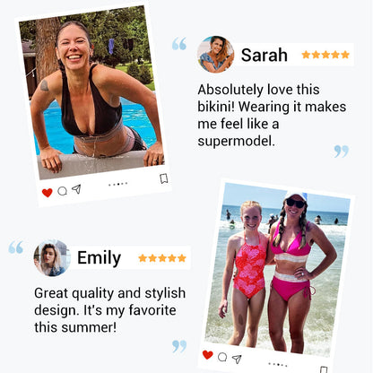 🔥Last Day Sales 50% off!😍👙High Waisted Tummy Control Color Block Bikini Sets