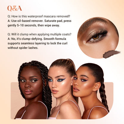 💦👁️ Buy 1 Get 1 FREE! 💫✨ Waterproof Fiber Mascara – Instantly Lengthens, Curls & Volumizes Without Clumps All Day