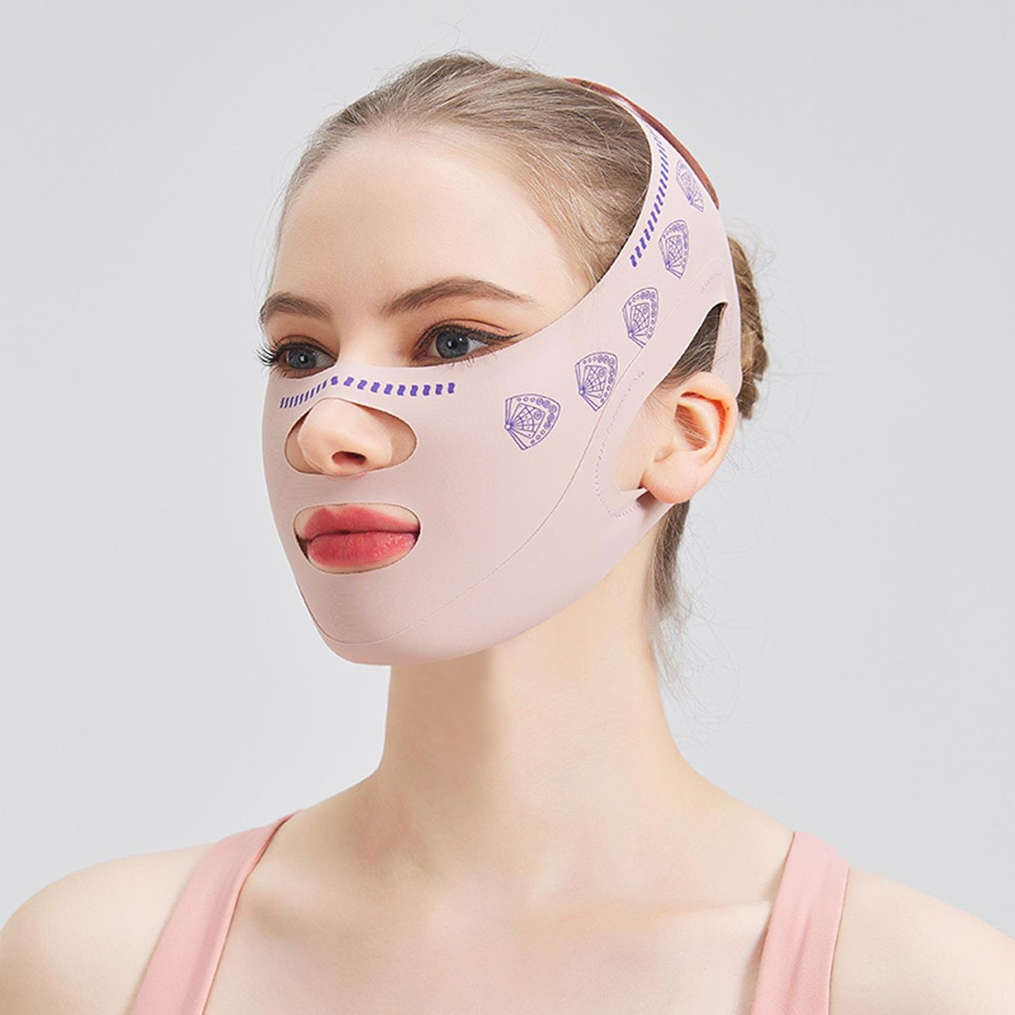 V-Line Printed Breathable Face-Lifting Mask💆
