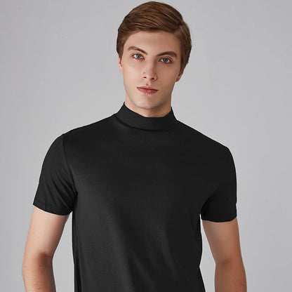 💪🔥 2026 Hot Sale Men's High Neck Slim Fit T-shirt - 50% OFF🔥💪. Breathable Cotton, Perfect for Workout or Daily Wear. Limited Time Offer!