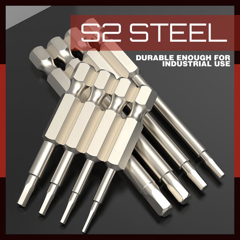 S2 Steel Magnetic Hexagon Bit Set （50% OFF）