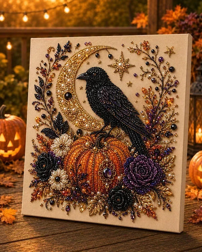 🔥💎 Last Day Special Price £10.99‼️👻 Halloween Pearl Art DIY Kit – Turn Tiny Pearls into Spooky-Cute Magic
