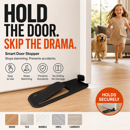 🥳2026 HOT SALE🥳🚪Door Stopper Protector –  No-drill, residue-free & holds doors open. Safe & simple – stock up & save! 🏠✅