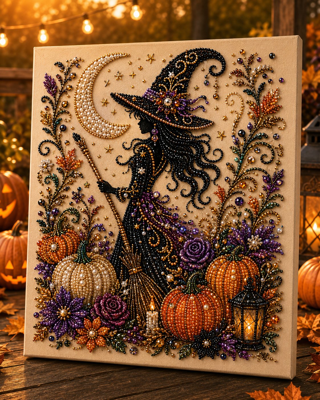 🔥💎 Last Day Special Price £10.99‼️👻 Halloween Pearl Art DIY Kit – Turn Tiny Pearls into Spooky-Cute Magic