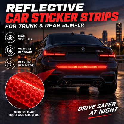 🚗 LIMITED‑TIME 50% OFF! 🔥Reflective Car Sticker Strips for Trunk & Rear Bumper