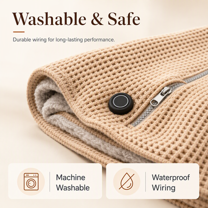 🔥 Half-Price Offer & Last Day 🧣 Portable Electric Heated Blanket Shawl – 15s Fast Heat, 3 Temperatures, USB 🔥 Wearable, Non-Slip, Lightweight,Hands-Free Warmth for Office, Home & Travel 🛋️