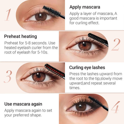 Heated Eyelash Curler for Long lasting Natural Curling