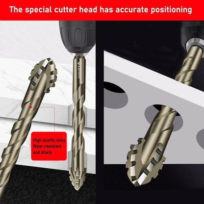 New Four-Flute Sawtooth Eccentric Drill Bit Set(1 Set 4 PCS)