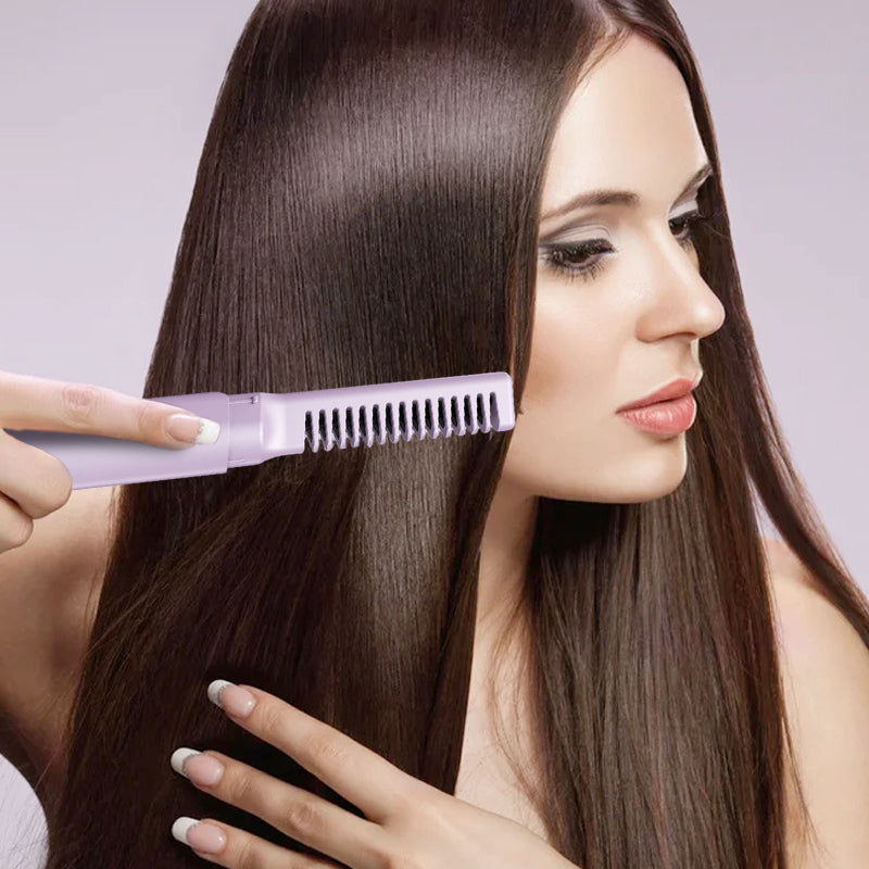 👩Shape hair in 3 seconds! Create gorgeous hairstyles anytime anywhere. 💁Portable Wireless Mini Bang Styling Comb